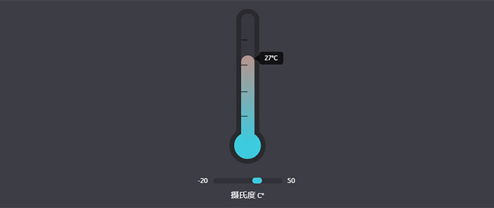 js+css3温度计设置交互动画效果