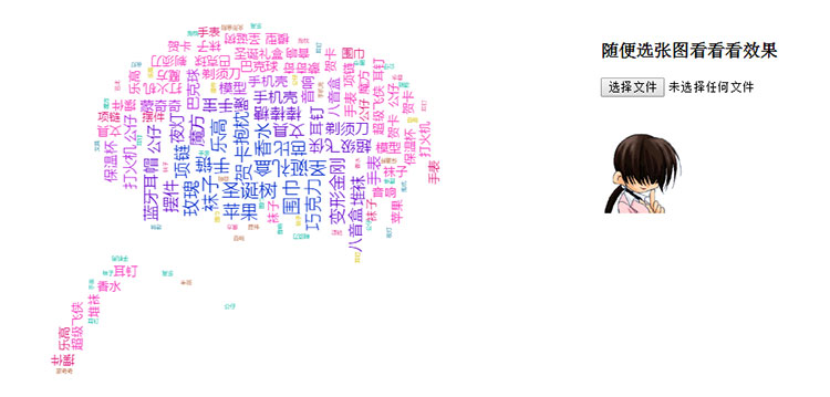 jQuery+echarts上传图片生成文字标签云代码