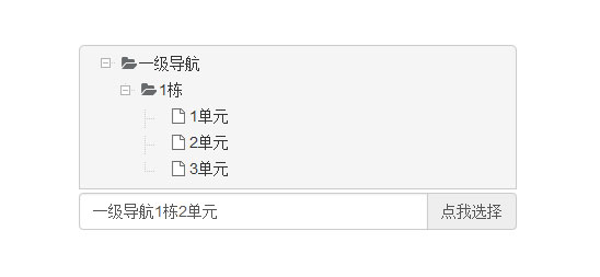 jQuery树形下拉列表选择框代码